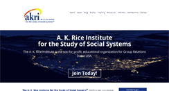 Desktop Screenshot of akriceinstitute.org