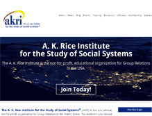 Tablet Screenshot of akriceinstitute.org